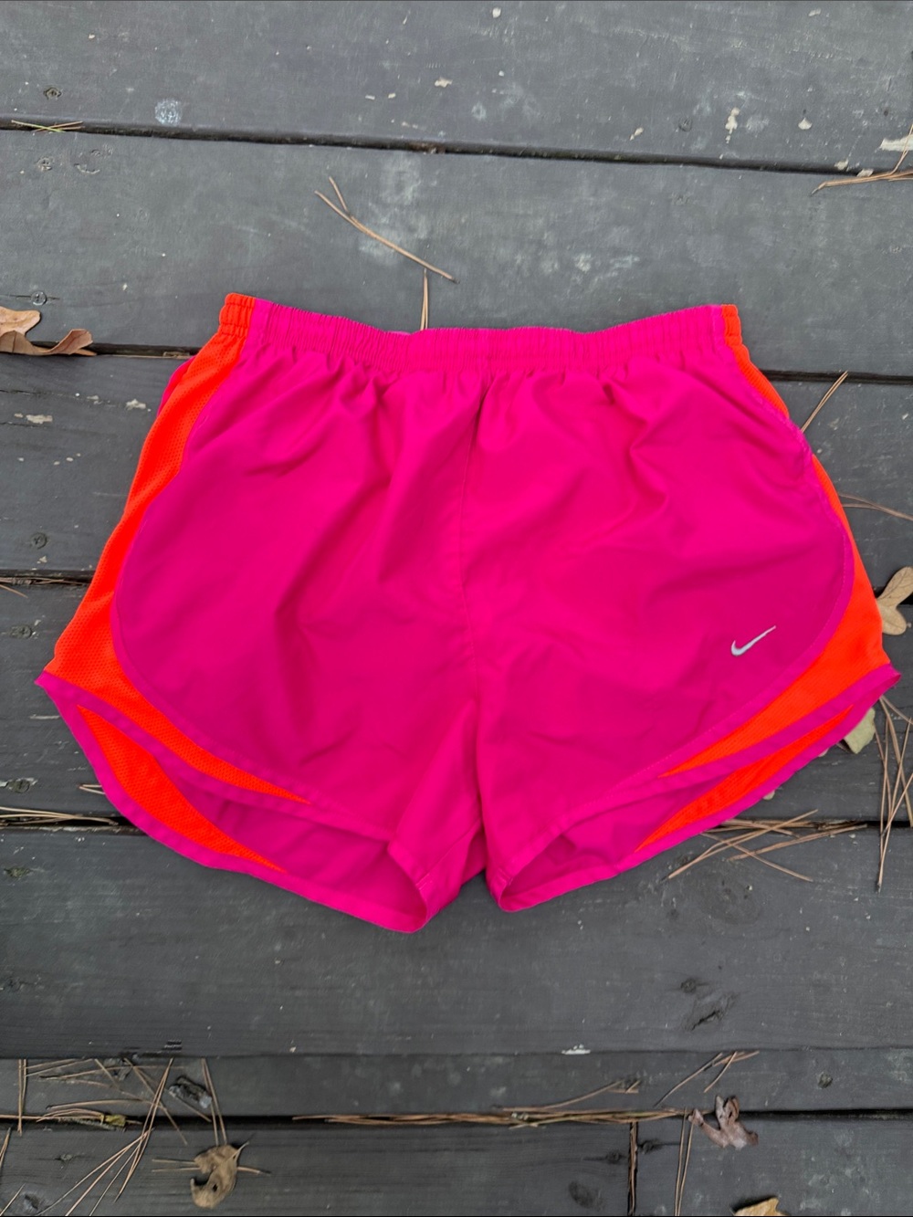 Nike Women's Hot Pink with Orange Trim Athletic Shorts size Medium
